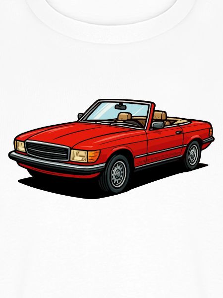 Rotes Cabrio Offenes Dach