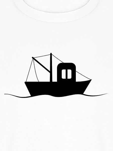 Fischkutter Silhouette, kleines Schiff