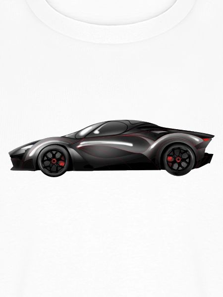 Schwarz glänzendes Supersportwagen-Design