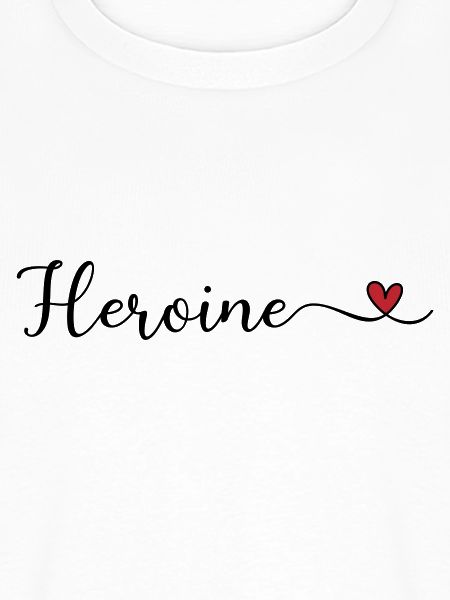 Heldin mit Herz-Typografie