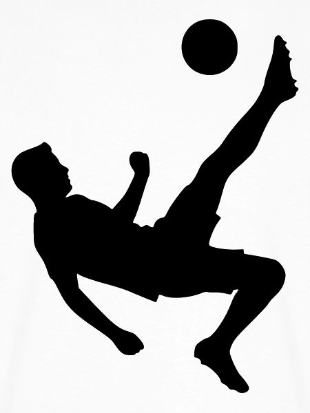 Fußball Action Schuss Silhouette Logo