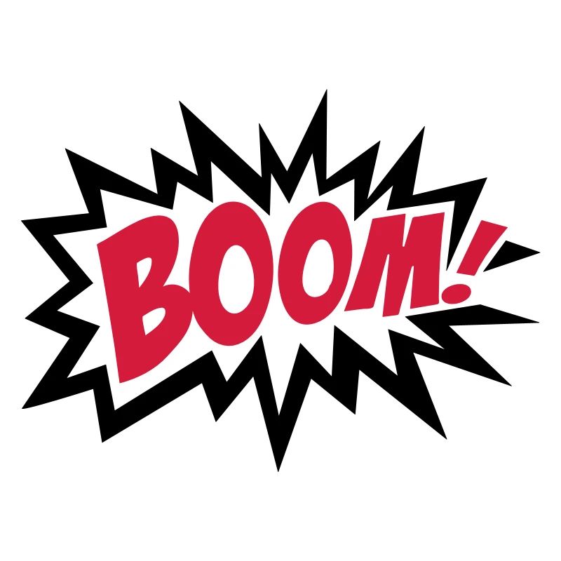 BOOM, comic, speech bubble, cartoon, balloon, dots