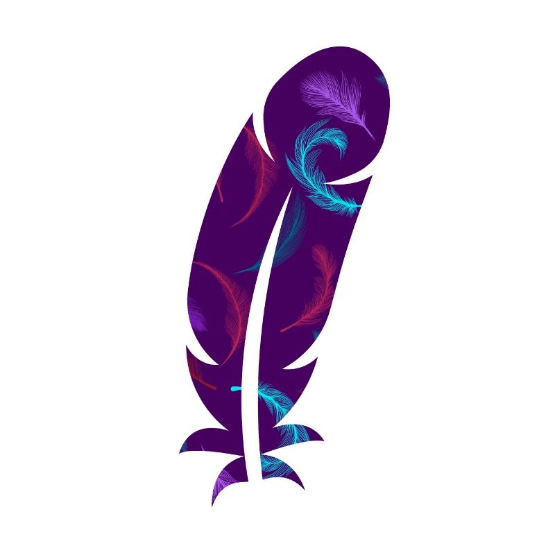 Colored feathers