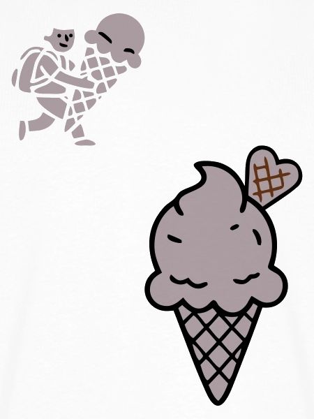 Schoko Eiswaffel Herz Icon