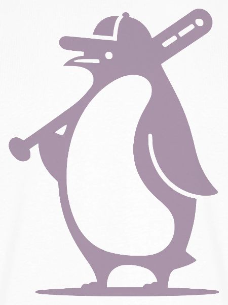Pinguin Baseballspieler Silhouette