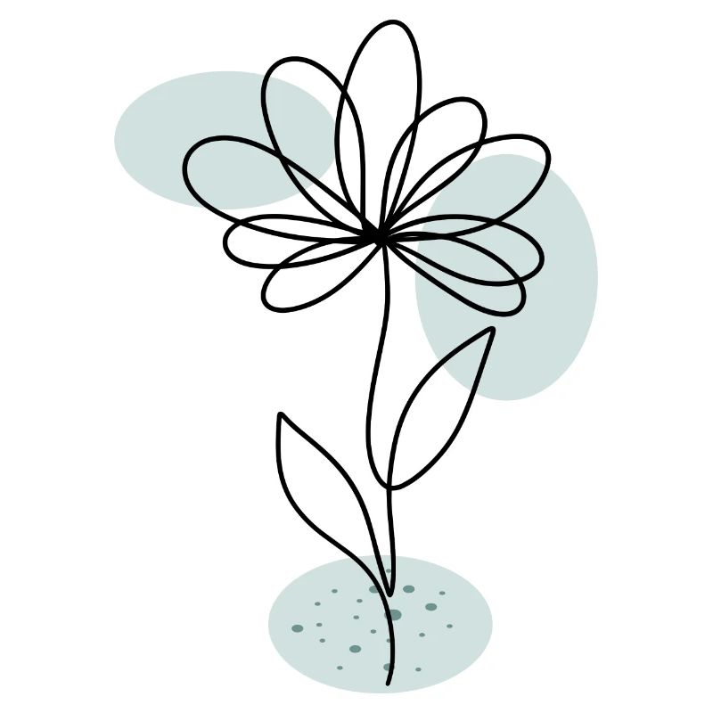 Fleur boho art moderne