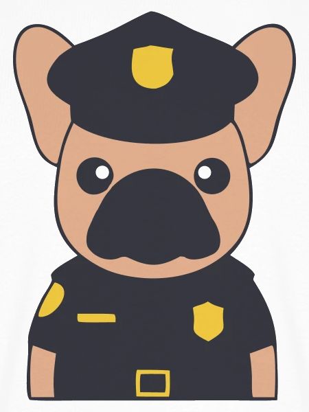 Frenchie Polizist Cop Uniform