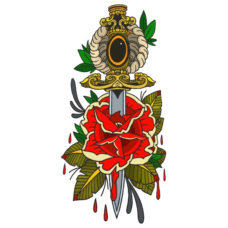 Dagger and rose