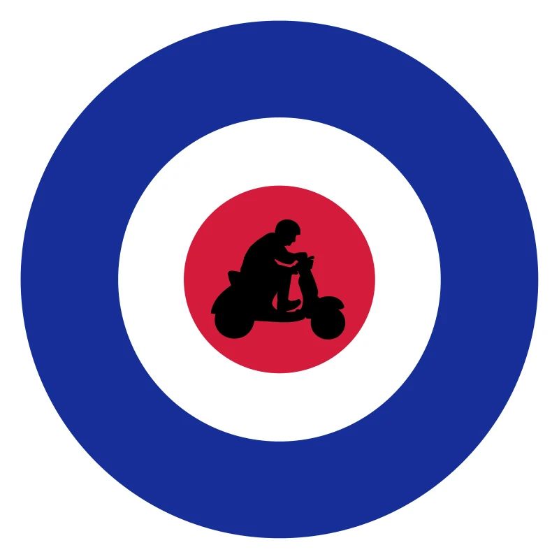 Target mit Rollerfahrer