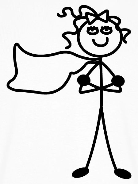 Super Mädchen mit Umhang