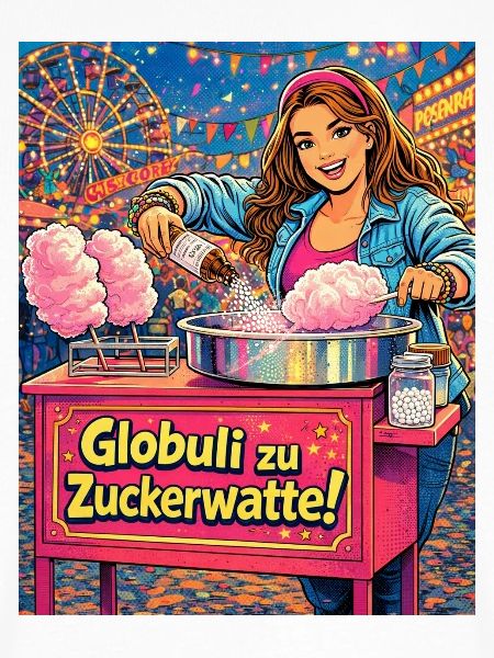 Globuli zu Zuckerwatte