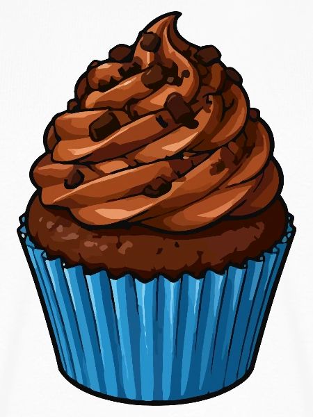 Kakao Cupcake mit Schoko Topping