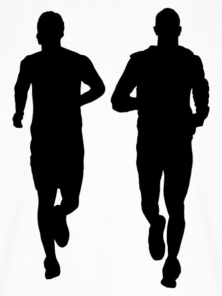 laufendes Paar zwei Männer