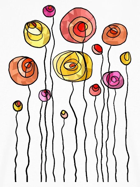 Abstraktes Frühlingsblumen-Thema