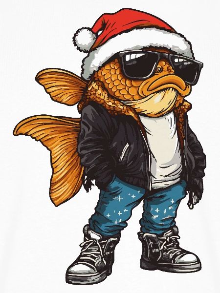 Goldfisch Weihnachten Winter