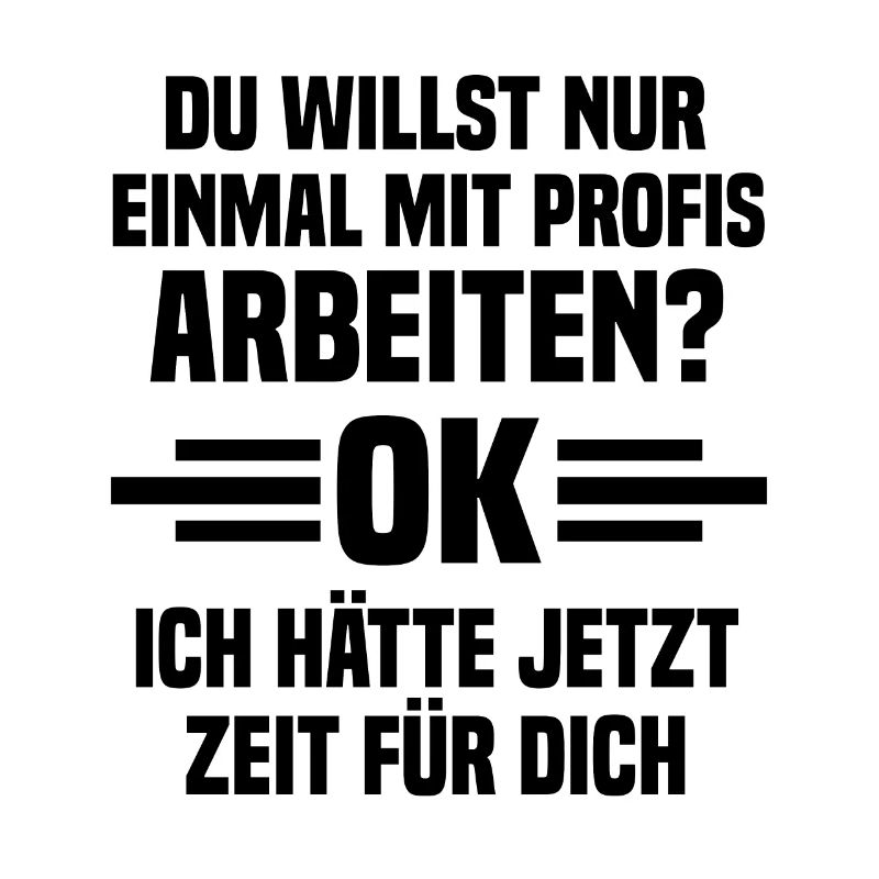 Einmal mit Profis arbeiten Handwerker Geschenk