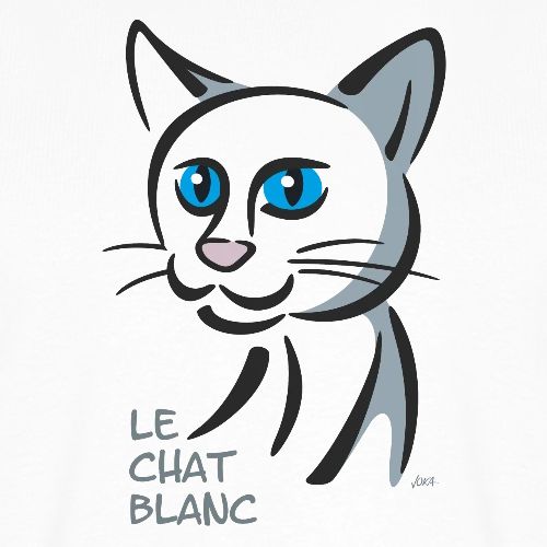 Design - die weisse Katze - Männer Premium Bio T-Shirt