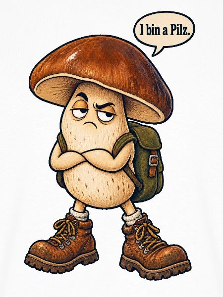 Pilzabenteurer mit Rucksack