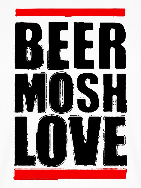 Bier Mosh Liebe Schwarzer Buchstabe