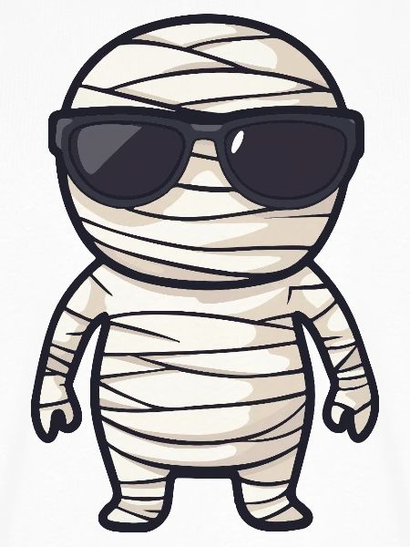 Mumie mit Sonnenbrille