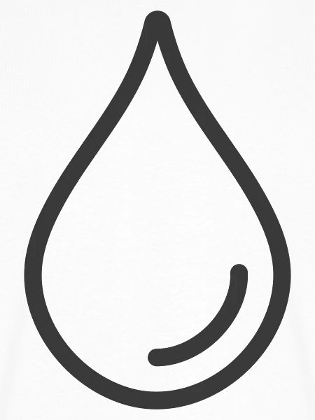 Einzelnes Wassertropfen-Linien-Symbol-Logo