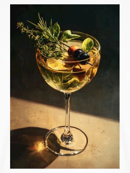 Kräuter Cocktail Glas Stillleben