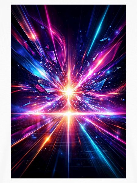 Neonstrahlen Explosion