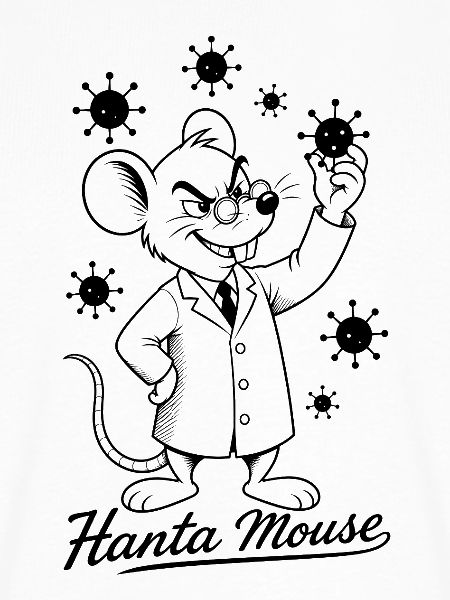 Hanta Mouse Retro Cartoon Design