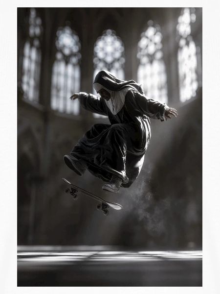 Gotische Kathedral-Skaterflug