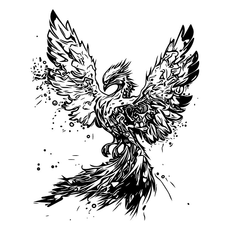 Phoenix magic symbol of immortality and strength