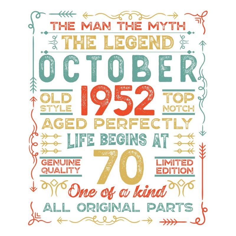 October 1952 - 70th birthday gift. Legend.