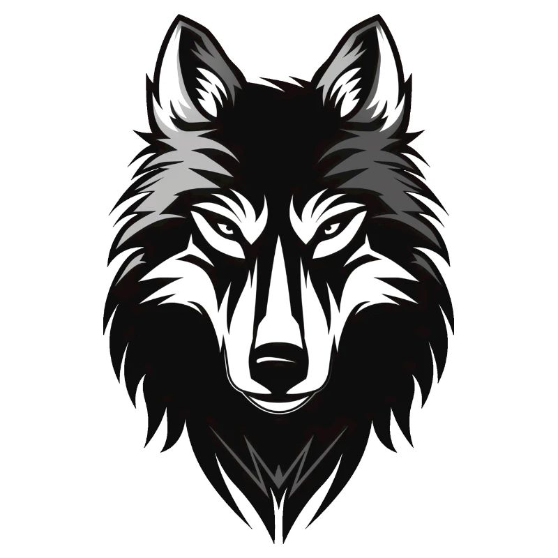 Wolf head, wild wolf logo