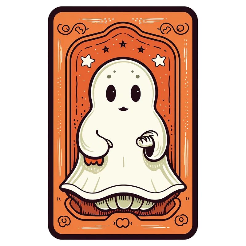Carte de Tarot Orange Ghost