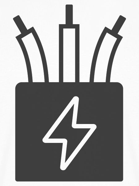 Elektrisches Kabel Power Icon Logo