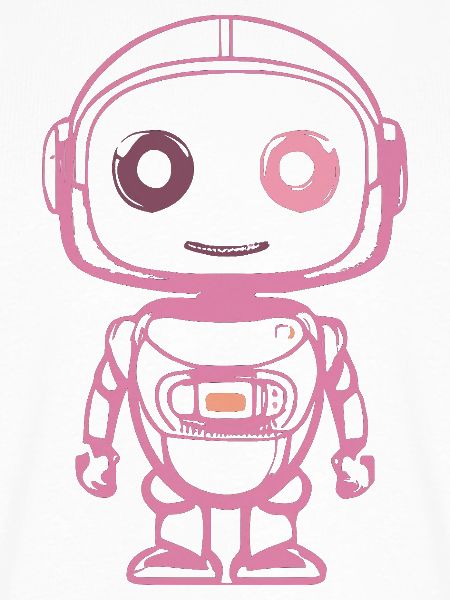 Rosa Weltraumroboter Illustration