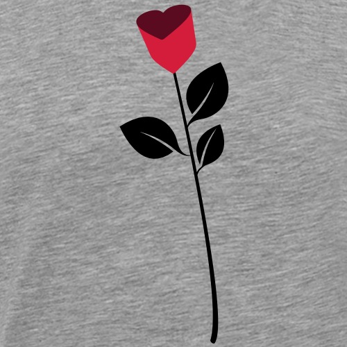 Rose, flower, heart - Männer Premium T-Shirt