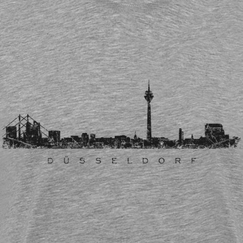 Düsseldorfer Skyline Düsseldorf (Vintage Schwarz) - Männer Premium T-Shirt