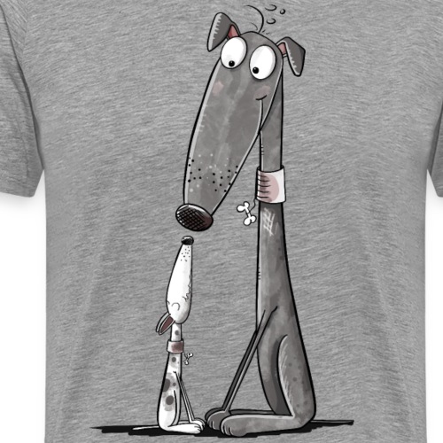 Windhund Mama mit Welpe I Whippet Hund - Männer Premium T-Shirt