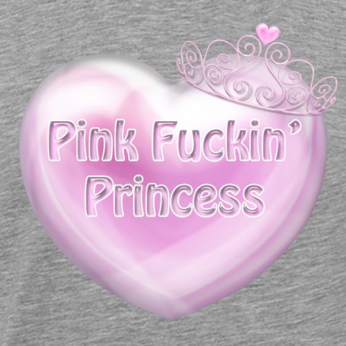 Pink F kin Princess Heart spaced better - Men's Premium T-Shirt