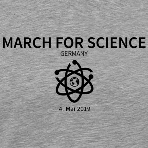 March for Science komplett schwarz mit Datum - Männer Premium T-Shirt