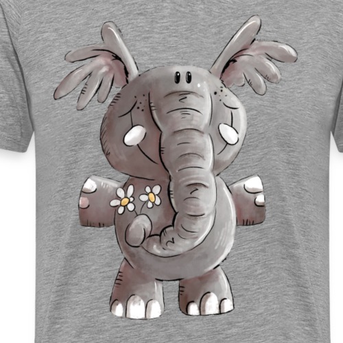 Cute Elefant I Fun Wildtier Design I Trampeltier - Männer Premium T-Shirt