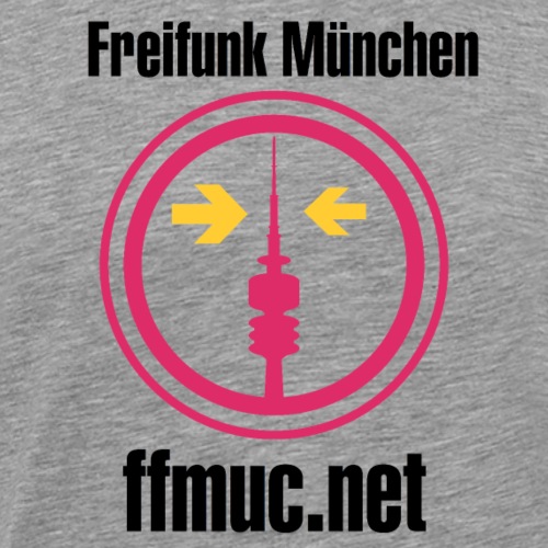 Freifunk München mit URL schwarz - Männer Premium T-Shirt