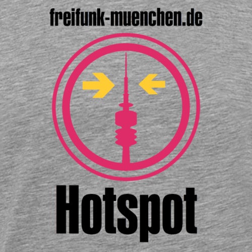 Freifunk München Hotspot mit URL - Männer Premium T-Shirt