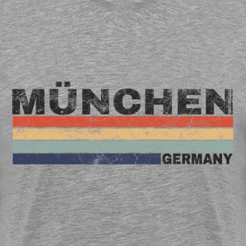 München Deutschland Retro Schriftzug Städtedesign - Männer Premium T-Shirt
