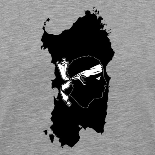 Sardinien mit schwarz weiss Sarden Kopf - Männer Premium T-Shirt