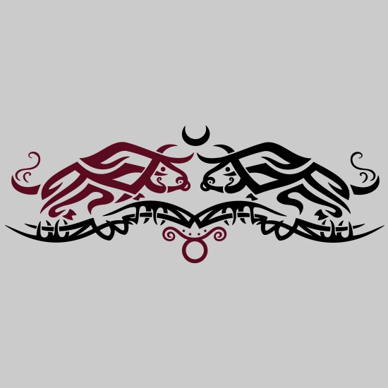 Zodiac sign Taurus. Tribal and Tattoo Art' Men's Premium T-Shirt |  Spreadshirt