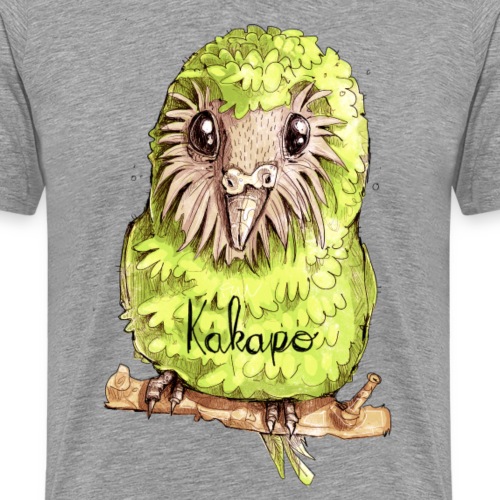 Kakapo Bird - The Parrot from New Zealand - Men's Premium T-Shirt