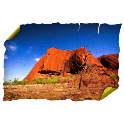 Australien: Roter Felsen auf Schatzkarte - Männer Premium T-Shirt