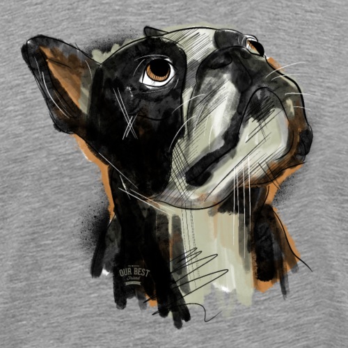 Französische Bulldogge Zeichnung - Männer Premium T-Shirt