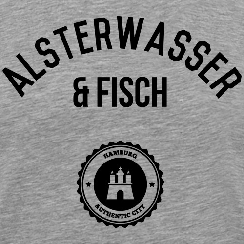 Alsterwasser und Fisch 1 (Hamburg) - Männer Premium T-Shirt
